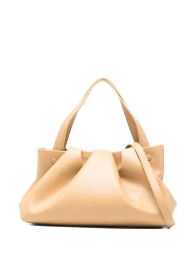 Themoirè Athena Gathered Tote Bag In Neutral