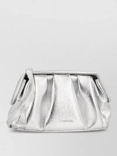 Themoirè Athena Pleated Metallic Clutch Bag Handle