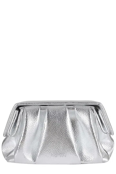 Themoirè Athena Pochette Bottalato Laminato In Silver