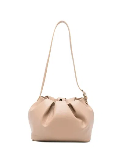 Themoire' Athena Ruched Crossbody Bag In Nude