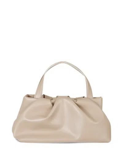 Themoirè Athena Ruched Tote Bag In Neutral