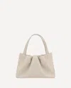 Themoirè Athena Shoulder Bag In Vegan Leather In White