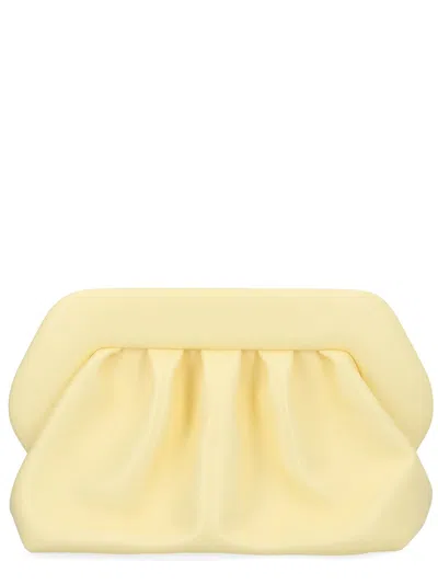 Themoirè Bios Soft Structured Ruched Handbag In Yellow
