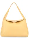 Themoirè Structured Shoulder Bag Top Handle In Sand