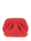 Themoirè Textured Gathered Bag With Detachable Strap In Red