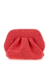 Themoirè Textured Gathered Bag With Detachable Strap In Red
