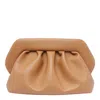 Themoirè Gathered Texture Clutch In Macadamia Tone In Beige