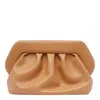 Themoirè Macadamia Vegan Pu Clutch In Brown