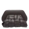 Themoirè Bios Magnetic-closure Clutch Bag In Brown
