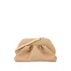Themoirè Suede Eco Shoulder Bag With Detachable Strap And Pleated Design