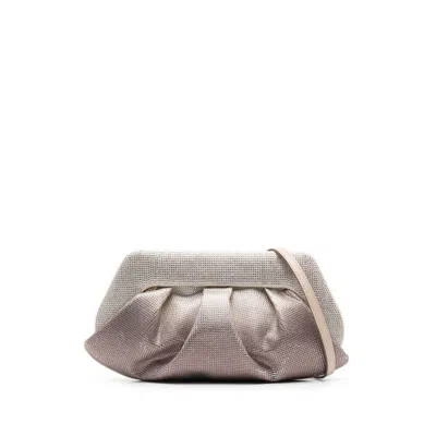 Themoirè Emera Pleated Clutch Bag In Pink/neutrals