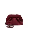 Themoirè Hand Clutch Bag In Bordeaux Tia Suede In Red