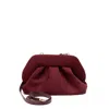 Themoirè Tia Suede Clutch In Burgundy