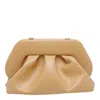 Themoirè Pleated Rectangular Clutch Adaptable Strap In Neutral