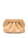 Themoirè Pleated Rectangular Clutch Adaptable Strap In Nude