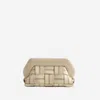 Themoirè Women Beige Bios Clutch, Onesize Luxury Clutches For Women Darveys In Brown