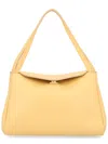 Themoirè Structured Shoulder Bag Top Handle In Yellow