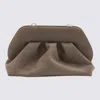 Themoirè Beige Tia Suede Cluthes In Brown