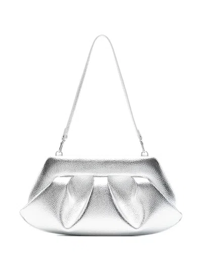 Themoirè "bios Baguette" Bottalato Laminato Bag In Silver