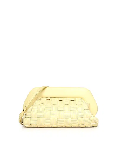 Themoirè Bios Baguette Clutch In Vegan Fabric In Yellow