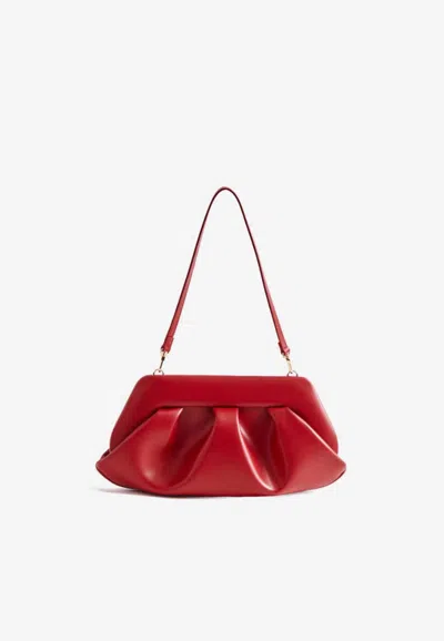 Themoirè Bios Baguette Vegan Leather Clutch Bag In Red