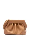 Themoirè Gathered Texture Clutch In Macadamia Tone In Nude