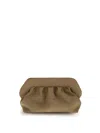 Themoirè Bios Suede Clutch In Brown