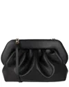 Themoirè Structured Black Bios Clutch With Magnetic Closure In Black