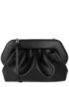 Themoirè Structured Black Bios Clutch With Magnetic Closure In Black