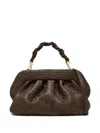 Themoirè Bios Clutch Bag In Brown