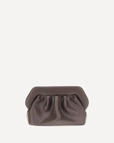 Themoirè Bios Clutch Bag In Brown