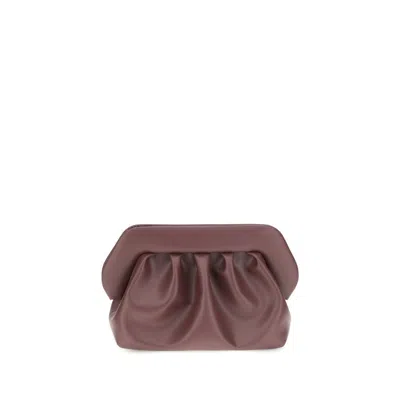 Themoirè Bios Clutch Bag In Brown