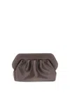 Themoirè Bios Mud Suede Clutch With Shoulder Strap In Brown