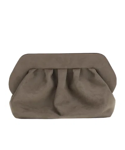 Themoirè Bios Clutch Bag In Brown