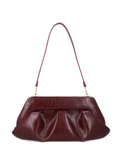 Themoirè Bios Clutch Bag In Burgundy