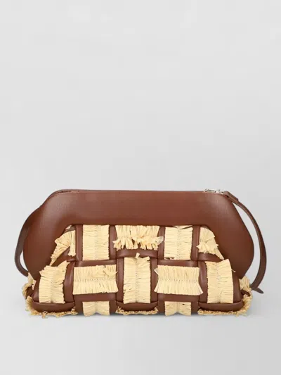 Themoirè Bios Clutch Bag Woven Fringe Strap