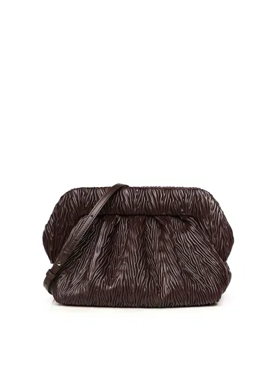 Themoirè Bios Clutch In Gathered Apple In Brown