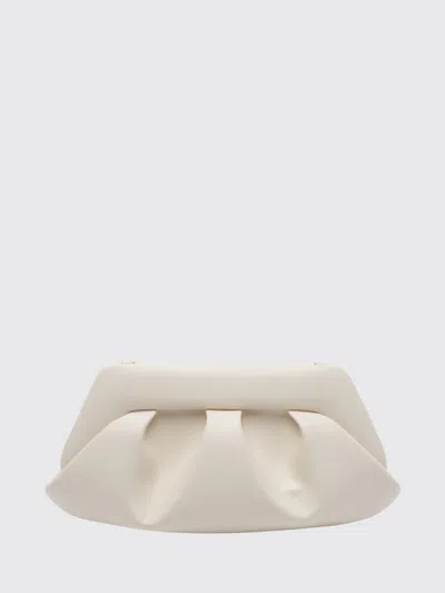 Themoirè Bios Clutch In Recycled Vegan Leather With Removable Handle In Metallic