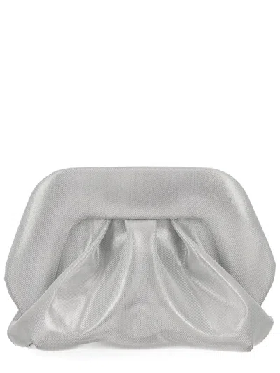 Themoirè Bios Clutch In Silver