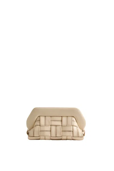 Themoirè Bios Edge Suede Handbag In Neutral