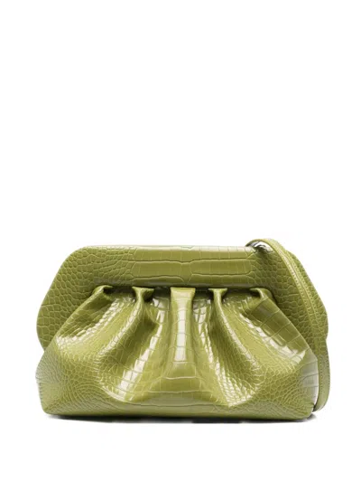 Themoirè Bios Embossed Clutch Bag In Green