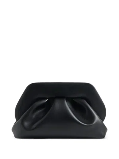 Themoirè Bios Fabric Clutch Bag In Black