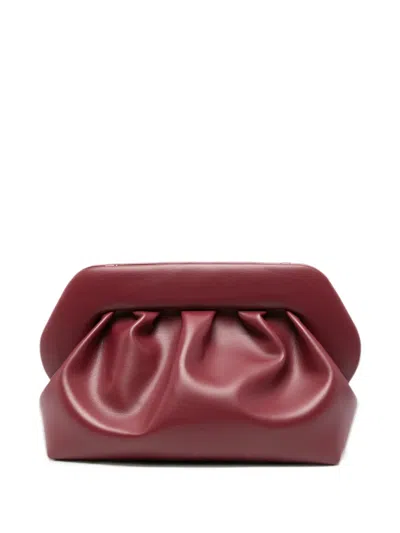 Themoirè Bios Gathered Clutch Bag In Brown