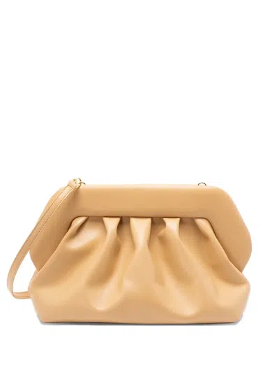 Themoirè Bios Gathered Clutch Bag In Neutral
