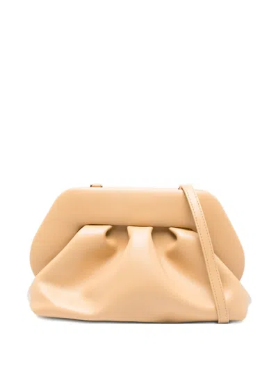 Themoirè Bios Gathered Clutch Bag In Nude