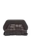 Themoirè Bios Magnetic-closure Clutch Bag In Brown