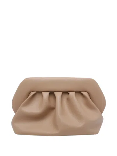 Themoirè Bios Magnetic Clutch Bag In Brown