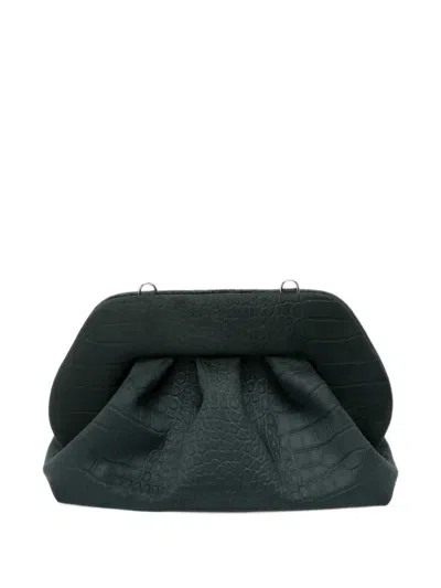 Themoire' Themoire Bios Medium Bag - Suede With Croc Effect In Green