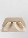 Themoirè Bios Medium Vegan Leather Pleated Clutch In Neutral