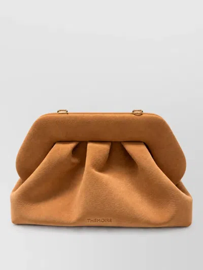Themoirè Bios Medium Leather Shoulder Bag In Brown